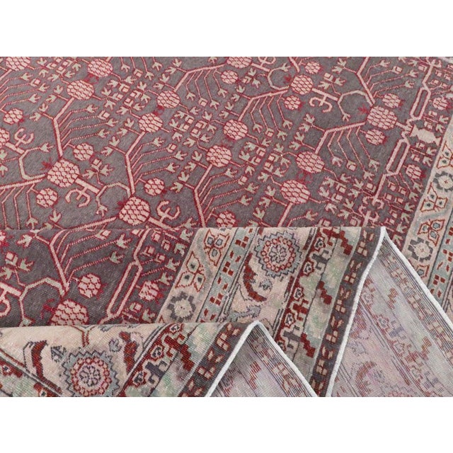 Galerie Shabab Collection Early 20th Century Handmade East Turkestan Khotan Room Size Carpet For Sale - Image 9 of 10