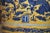 1920s Chinese Yellow-Ground Blue and White Dragon Floor Vase With Apocryphal Kangxi Mark For Sale - Image 10 of 12
