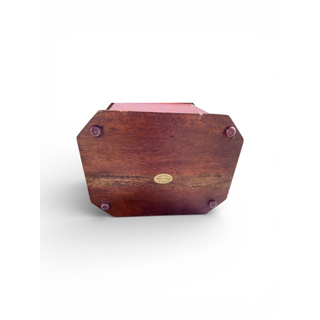 Wood Vintage Wood Waste Paper Basket Designed by Siam Designs San Francisco For Sale - Image 7 of 9