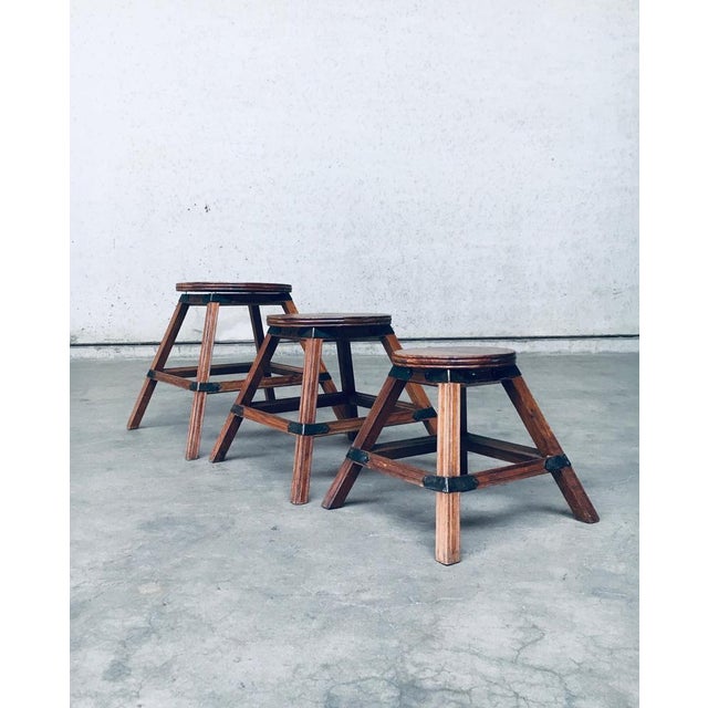 Wabi Sabi Nesting Tables, France, 1950s, Set of 3 For Sale - Image 14 of 18