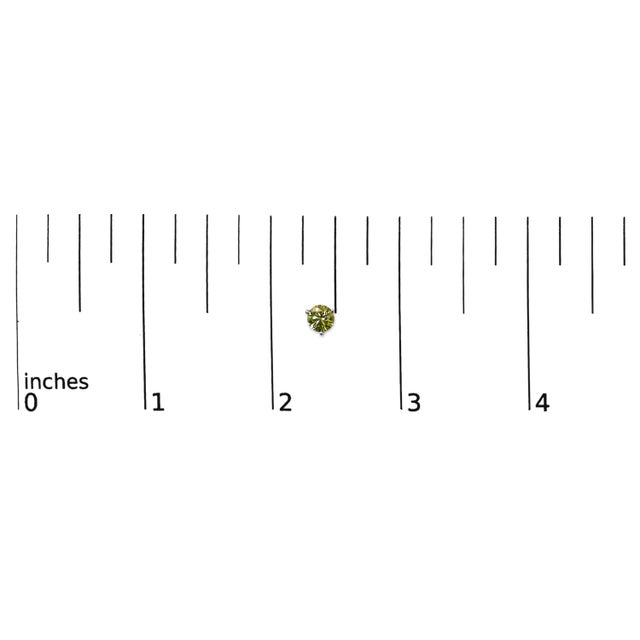 Early 21st Century 14K White Gold 1.0 Cttw 3-Prong Martini Set Lab Grown Green Diamond Solitaire Stud Earrings For Sale - Image 5 of 5