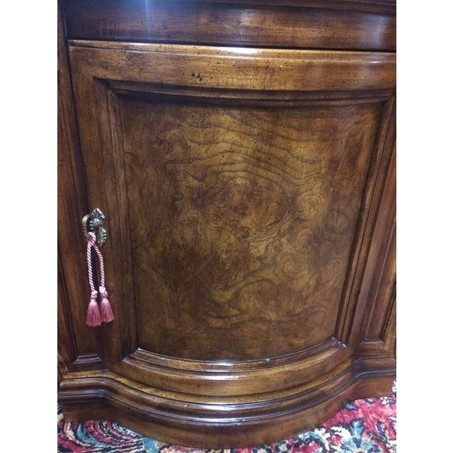 Vintage Console Cabinet, Burl Walnut Narrow Cabinet For Sale - Image 12 of 12