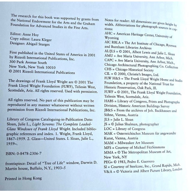 1st Edition Book, "Light Screens: The Leaded Glass of Frank Lloyd Wright", by Julie Sloan - Deluxe Edition For Sale - Image 18 of 18