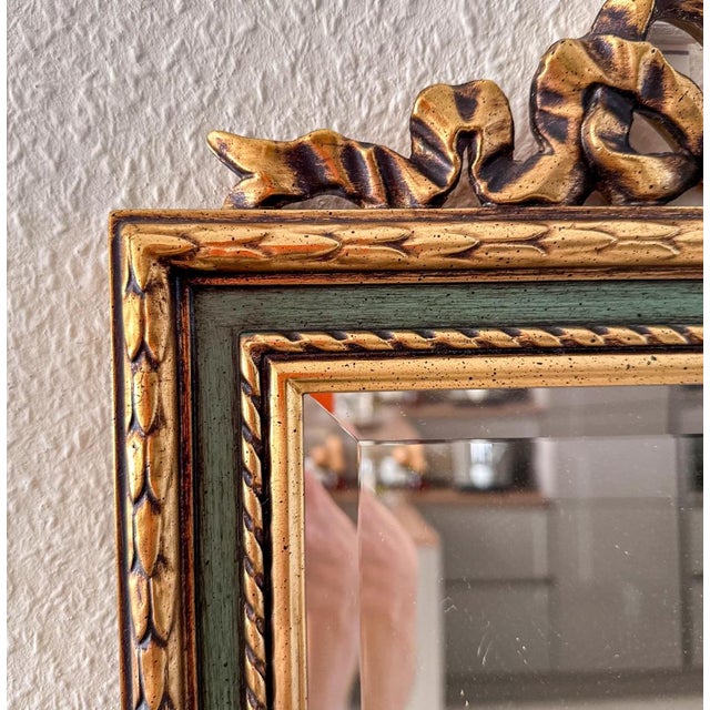 Vintage Belgian Gold Full-Length Mirror, 1970s For Sale - Image 9 of 13