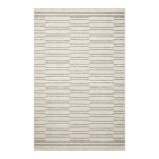 Amber Lewis x Loloi Malibu Ivory / Dove 8'-10" x 12'-2" Area Rug For Sale