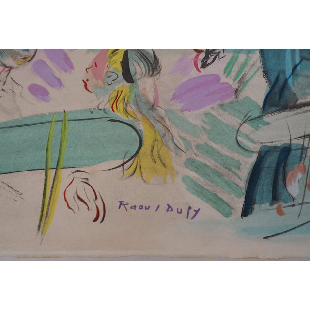 Raoul DUFY Tribute to Renoir: Ball at the Moulin de la Galette, 1953 Original lithograph, enhanced with watercolor stencil...