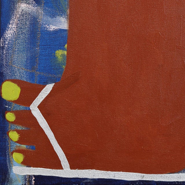 2020s She Belongs to the Shore - Colorful Figurative Still Life Artwork Woman on Beach by Courtney Simone For Sale - Image 5 of 9