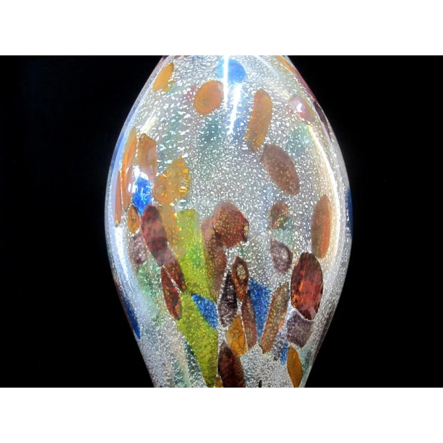 Attributed to Livio Seguso Large Murano Colorful Art Glass Conical Sculpture For Sale - Image 10 of 13