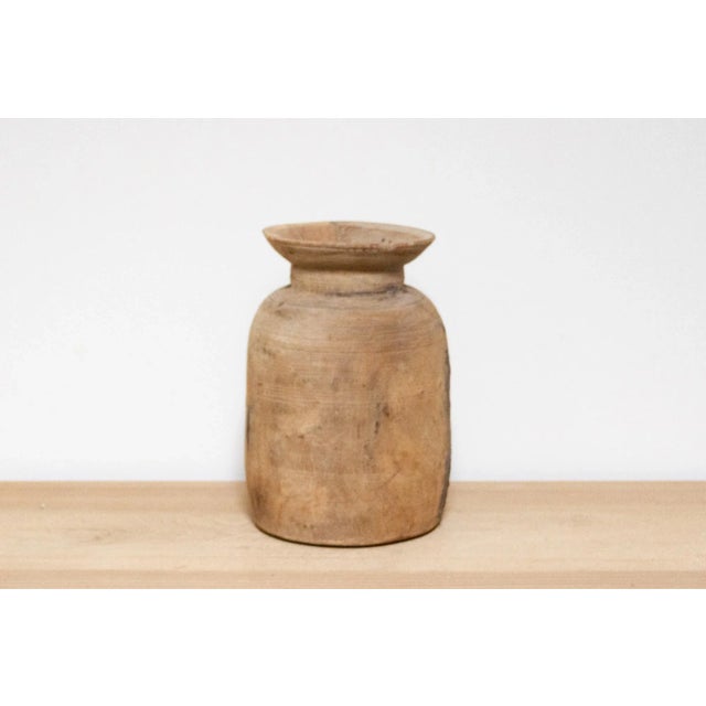 Farmhouse Antique Wooden Pot-Bindu For Sale - Image 3 of 10