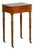 English 1820s Walnut Side Table with Single Drawer, Turned Legs and Casters For Sale