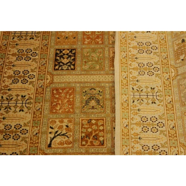 1980s Semi Vintage Istanbul Tan/Gold Turkish Hand-Knotted Rug -4'2 X 6'0 For Sale In New York - Image 6 of 8