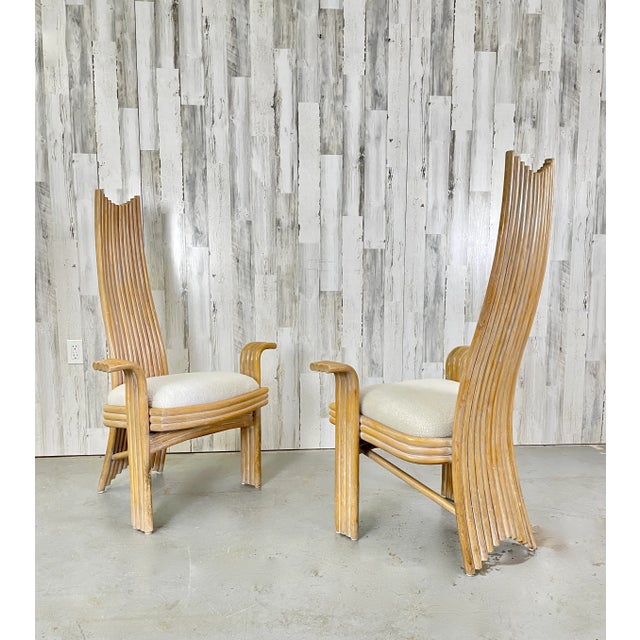 Danny Ho Fong Style Rattan Arm Chairs- a Pair For Sale - Image 13 of 13
