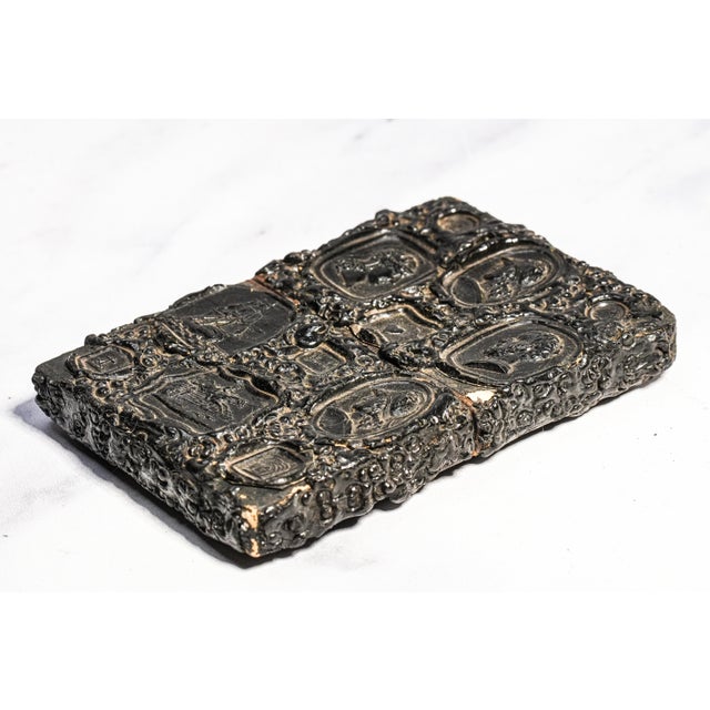 Rare Victorian Gutta-Percha Wax Seal Style Antique Calling Card Case Neoclassical English Art Collectible For Sale - Image 10 of 18