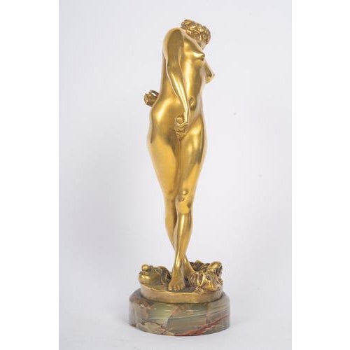 Metal Sculpture of a Dancer, 19th Century, Gilded Bronze For Sale - Image 7 of 13