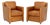 Revelation Tan Leather Club Chairs, Pair For Sale