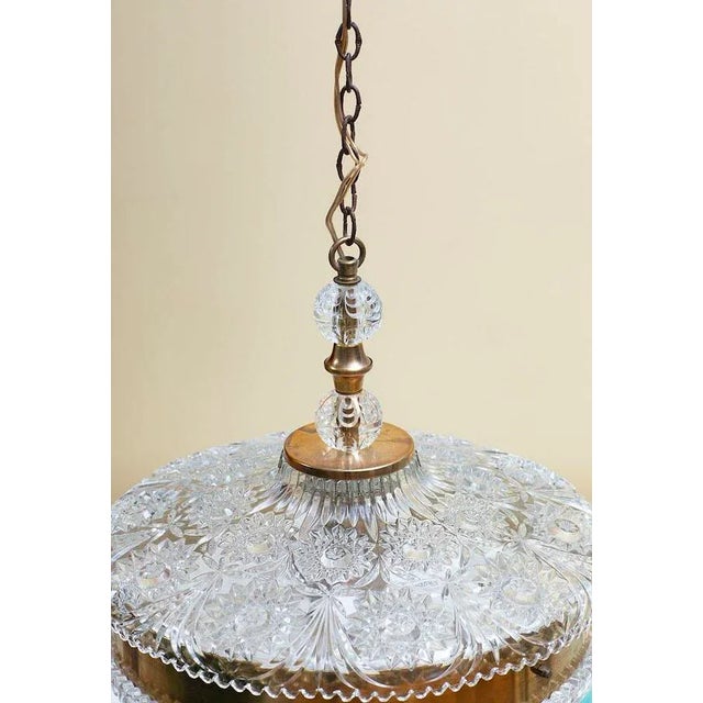 Mid-Century Modern Vintage Swedish Lamp in Pressed Glass by Carl Fagerlund for Orrefors, 1960s For Sale - Image 3 of 4