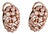 Late 20th Century 18K Pink Rose Gold Bezel Set Diamond French Clip Earrings Estate, Pair For Sale