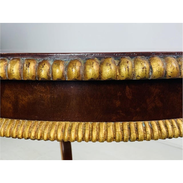 Late 20th Century Vintage Regency Style Mahogany and Gilt Occasional Table For Sale - Image 5 of 11