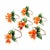 Vintage Tole Flower Napkin Rings- Set of 6 For Sale