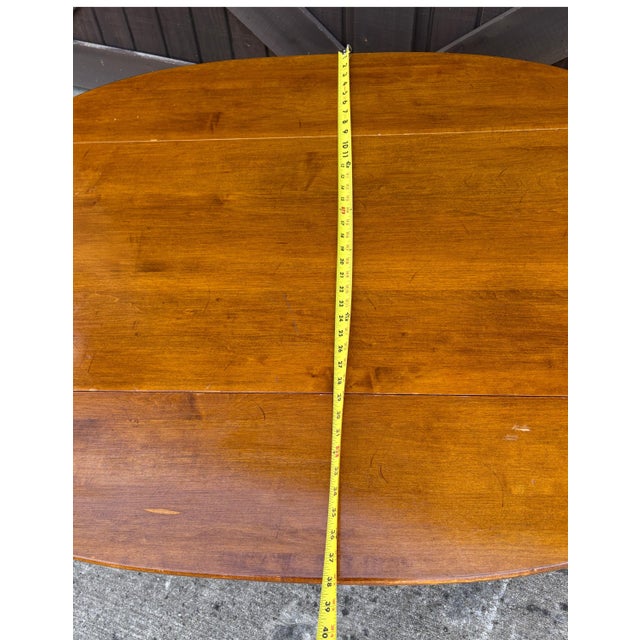 1980s Vintage Ethan Allen Solid Maple Drop Leaf Coffee Table For Sale - Image 5 of 11