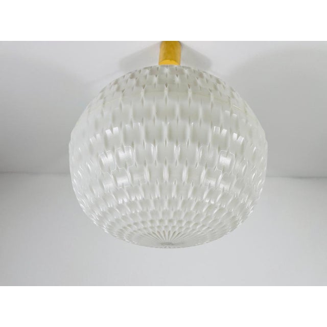 White Pendant Lamp attributed to Aloys Gangkofner for Peill and Putzler, 1970s For Sale - Image 6 of 9