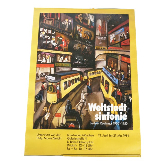 Berlin Realist World City Symphony Poster, Munich, 1984 For Sale