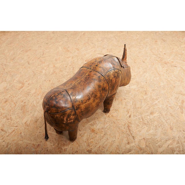 Animal Rhino Ottoman in Leather by Dimitri Omersa for Omersa, 1963 For Sale - Image 6 of 13