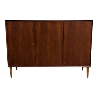 Danish Modern Teak Three-Door Cabinet or Credenza, Circa 1940s For Sale
