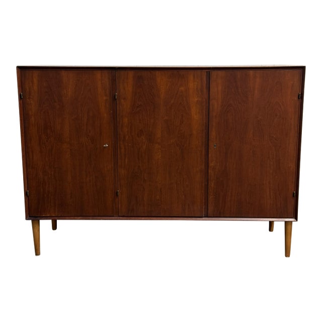 Danish Modern Teak Three-Door Cabinet or Credenza, Circa 1940s For Sale