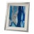Modern Blue and Metallic Silver Abstract Wall Art For Sale