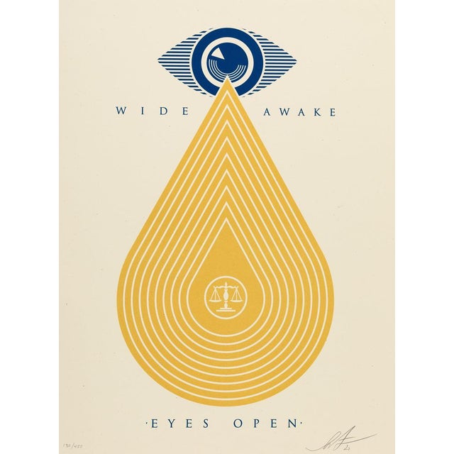 Shepard Fairey, Earth Crisis, Eyes Open, Lithograph For Sale - Image 5 of 5