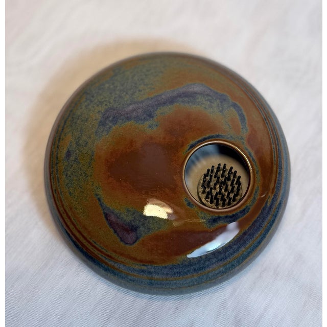 Ceramic Signed Trent Gibbs Studio Pottery Ikebana Flower Frog, 2009 For Sale - Image 7 of 7