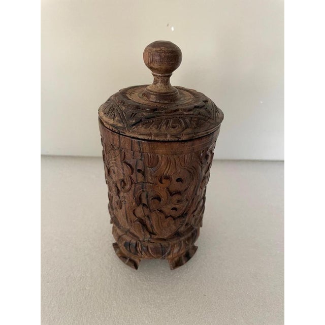 Wood Carved Wooden Box For Sale - Image 7 of 7