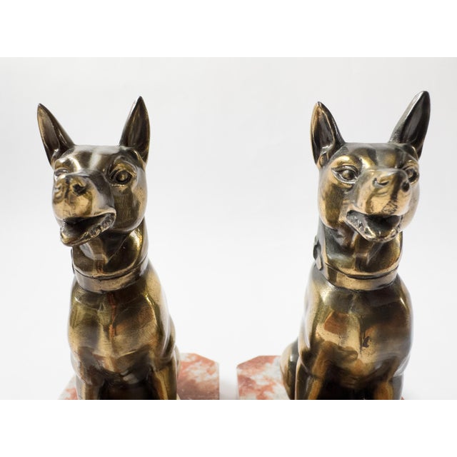 Pair of French Art Deco Dog Bookends, Signed Jamar, C. 1930 For Sale - Image 15 of 18