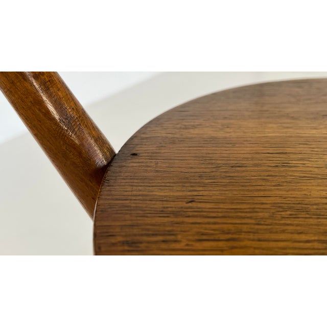 Brown Vintage Danish Oak Side Table, 1960s For Sale - Image 8 of 9