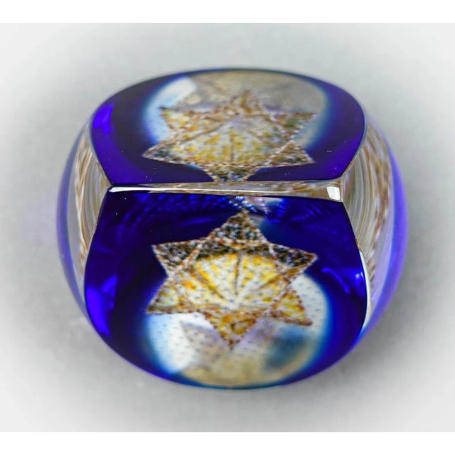 Late 20th Century Caithness Scotland Star Reflection Signed Glass Paperweight Limited Ed. 38/650 For Sale - Image 5 of 8