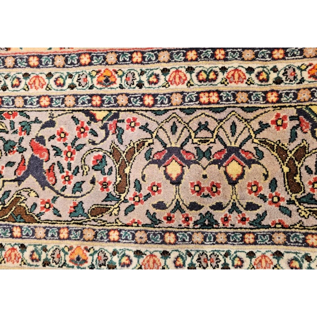 Turkish Vintage Turkish Hereke Rug, Hand-Woven Wool, Allover Geometric Design, 7' x 10' For Sale - Image 3 of 18