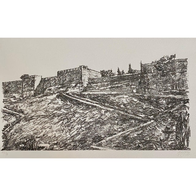 Hand signed in pencil and hand numbered lithograph on fine French Arches paper. Jerusalem Landscape. Avigdor Arikha (April...