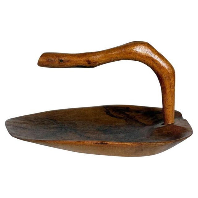 Handcrafted Olive Wood Fruit Basket, France, 1950s For Sale - Image 11 of 11