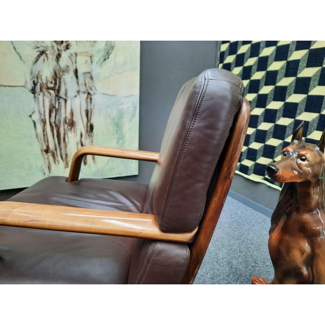 Leather Office Chair by Bernd Münzebrock for Walter Knoll, 1970s For Sale - Image 10 of 11