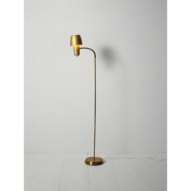 Scandinavian Floor Lamp in Brass, 1960s For Sale - Image 6 of 10