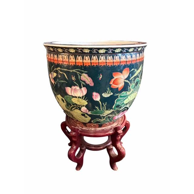 Asian Maitland Smith Koi Bowl Planter For Sale - Image 3 of 10