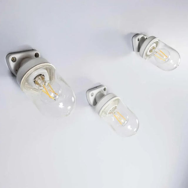 Ceramic and Glass Angled Wall Lamp For Sale - Image 8 of 14