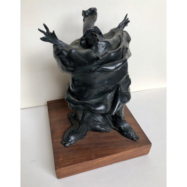 Expressionism David Aronson, Bronze Sculpture Charles Dickens Figure American Boston Figural Modernist For Sale - Image 3 of 18