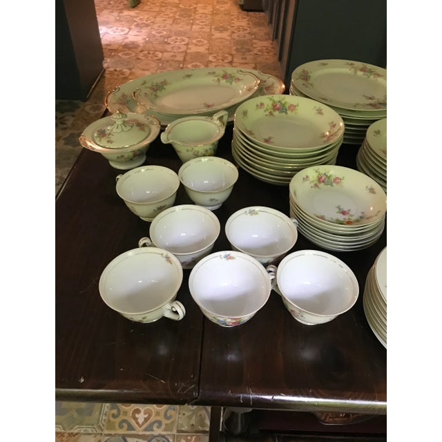 Antique Supreme Lw China , Hand-Painted , Service for 8 - 57 Pieces For Sale - Image 10 of 10