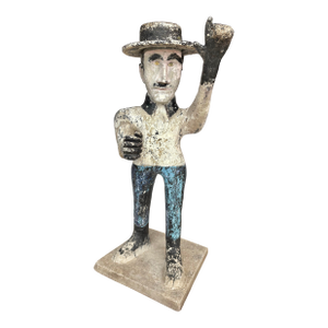 Early 20th Century French Concrete Man Garden Statue