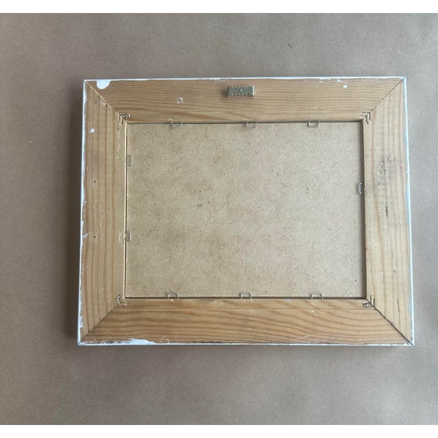 Coastal Signed Original Coastal Seascape Watercolor Framed Beach Wave Painting For Sale - Image 3 of 3