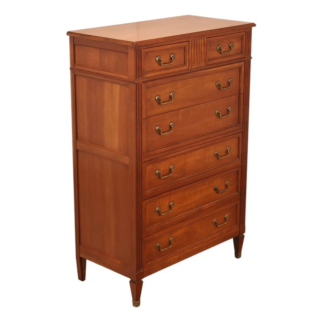 Kindel French Directoire Style Fruitwood High Chest For Sale