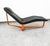 This is a super comfy, reclining chaise lounge chair in black suede by AP Denmark. It tilts between two positions, from a...