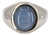 Late 20th Century Sky Blue Star Sapphire Ring, Size 5 For Sale